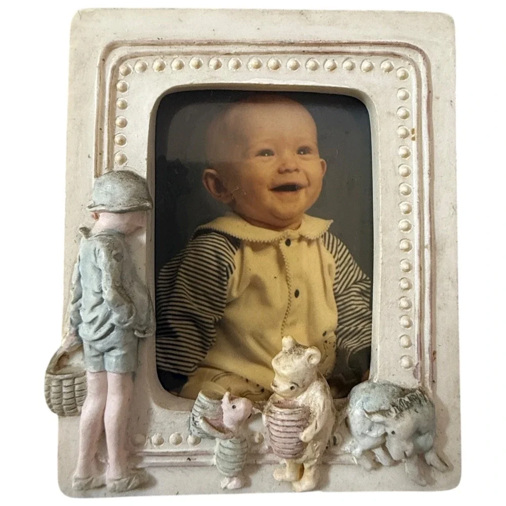 Vintage Charpente‎ Disney Winnie the Pooh Piglet Tigger Eeyore Photo Frame Baby
